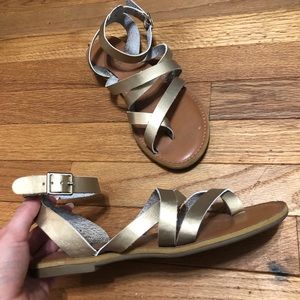Strappy Gold Sandals